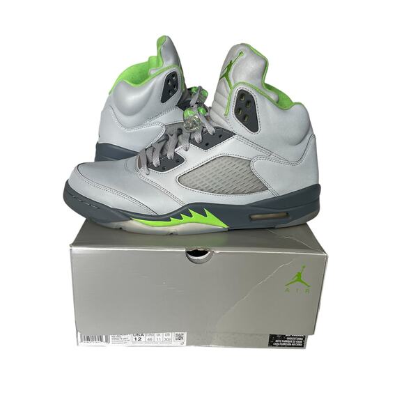 Air Jordan 5 Retro “Green Bean” 2022 Mens Size 12 (DM9014-003) Silver/Flint Grey - Picture 1 of 10